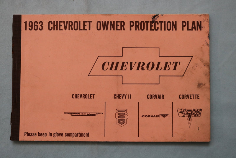 1963 CHEVROLET OWNER PROTECTION PLAN BOOKLET - SOFTCOVER - K 2577