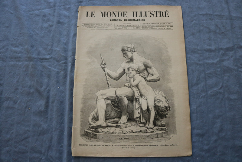1875 DEC 11 LE MONDE ILLUSTRE MAGAZINE - EXPOSTION DES CEUVRES- FRENCH - NP 8456