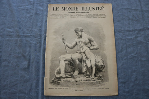 1875 DEC 11 LE MONDE ILLUSTRE MAGAZINE - EXPOSTION DES CEUVRES- FRENCH - NP 8456