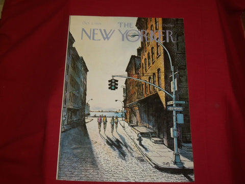 1978 OCTOBER 2 NEW YORKER MAGAZINE FRONT COVER ONLY - GREAT ART FOR FRAMING