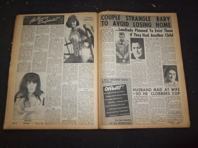 1966 MAY 2 MIDNIGHT NEWSPAPER - MOTHER KILLS DEFORMED CHILD - NP 7361