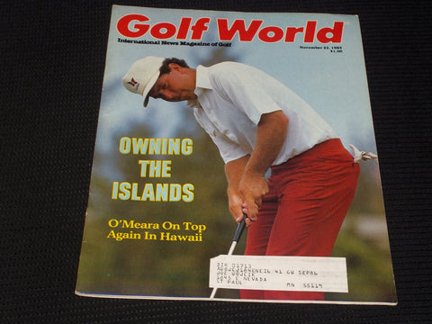 1985 NOVEMBER 22 GOLF WORLD MAGAZINE - MARK O'MEARA FRONT COVER - E 5576A
