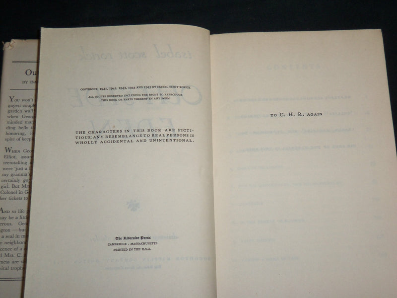1945 OUTSIDE EDEN HARDCOVER BOOK BY ISABEL SCOTT RORICK - ALAJALOV - KD 7000