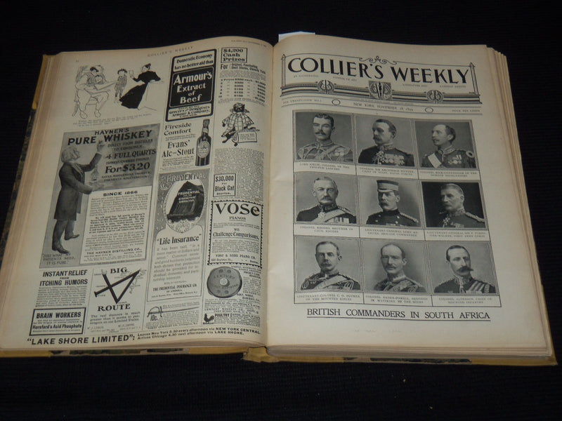 1899-1900 COLLIER'S WEEKLY MAGAZINE BOUND VOLUME - NICE ILLUSTRATIONS - KD 879O