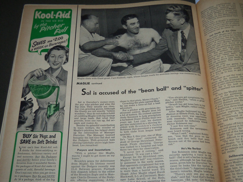 1952 JULY 29 LOOK MAGAZINE - SAL MAGLIE COVER - ST 5091