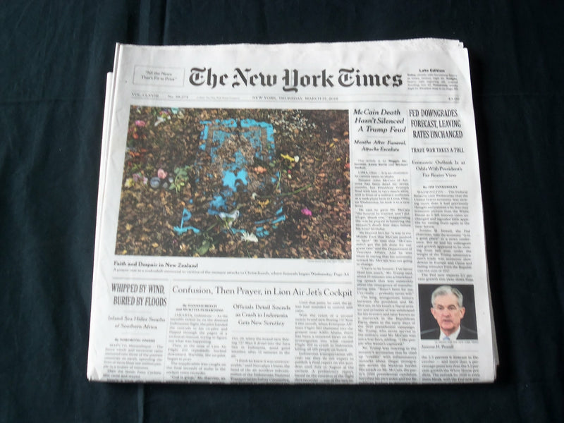 2019 MARCH 21 NEW YORK TIMES - FUNERALS BEGAN IN CHRISTCHURCH, NEW ZEALAND