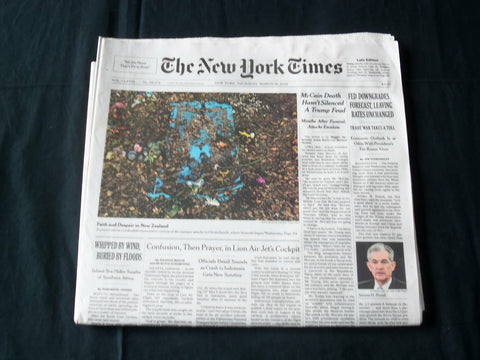 2019 MARCH 21 NEW YORK TIMES - FUNERALS BEGAN IN CHRISTCHURCH, NEW ZEALAND