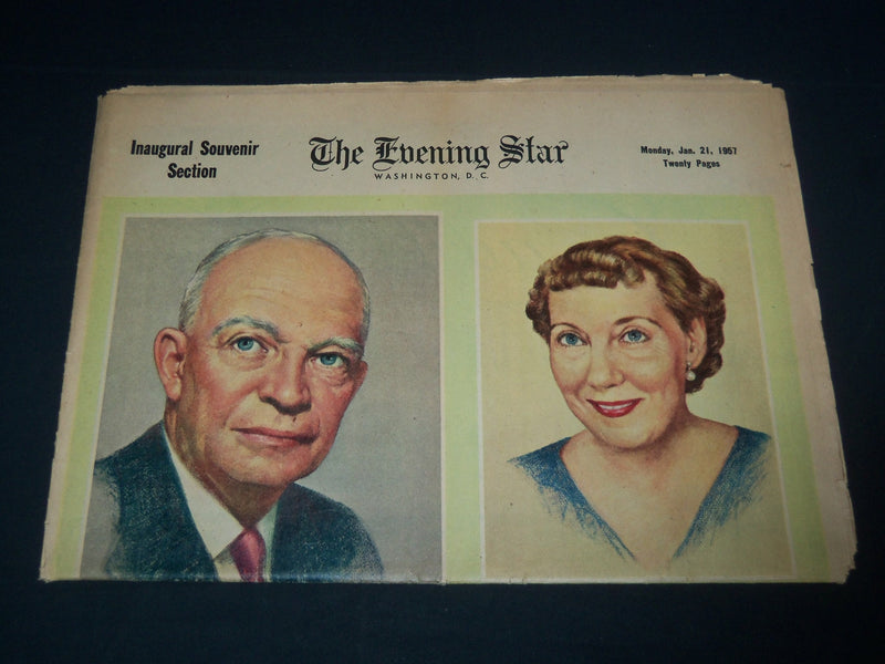 1957 JAN 21 WASHINGTON EVENING STAR NEWSPAPER - INAUGURAL SOUVENIR SECT- NP 3762