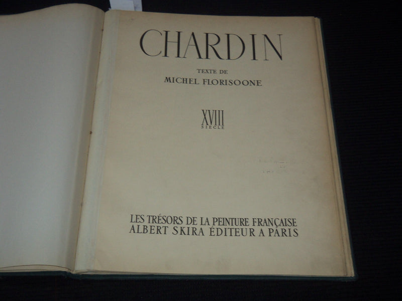 1938 CHARDIN TEXTE DE MICHEL FLORISOONE - PARIS - KD 3351Q