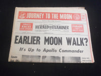 1969 JULY 17 L. A. EVENING HERALD EXPRESS NEWSPAPER- EARLIER MOON WALK?- NP 5743