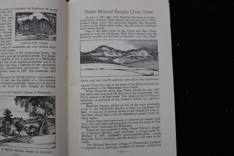 1948 SOUTHWEST WISCONSIN THE BLACKHAWK COUNTRY TRAVEL GUIDE - SOFTCOVER - K 2233