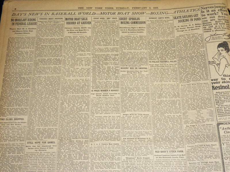 1915 FEBRUARY 2 NEW YORK TIMES - MORGAN SILENT ON LABOR PROBLEMS - NT 7763