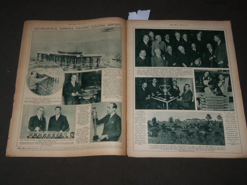 1933 NOV 25 MID-WEEK PICTORIAL MAGAZINE SECTION - FRANKLIN ROOSEVELT - J 3211