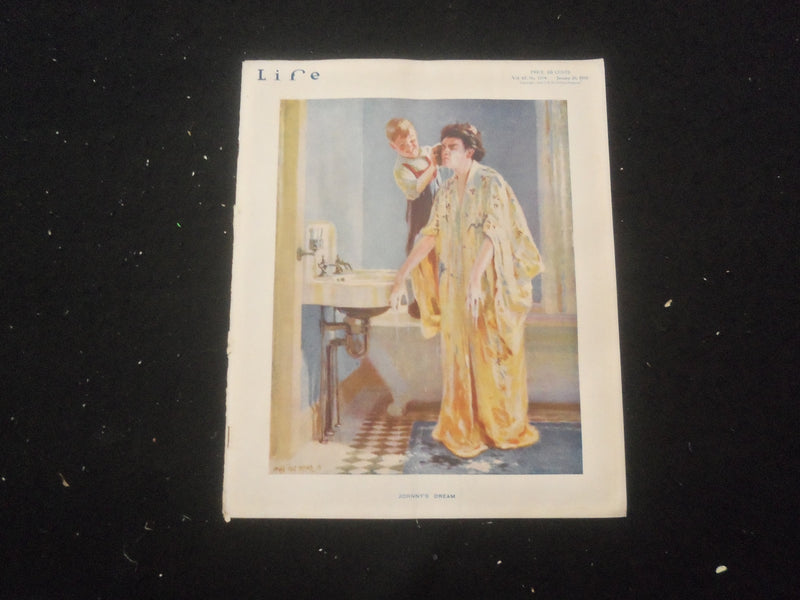 1916 JANUARY 20 LIFE MAGAZINE - JOHNNY'S DREAM - L 762P