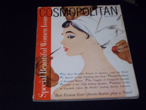 1956 JUNE COSMOPOLITAN MAGAZINE - NICE FASHION FRONT COVER - E 13972