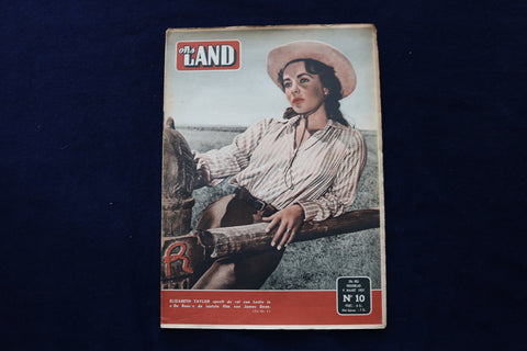 1957 MARCH 9 ONS LAND MAGAZINE - ELIZABETH TAYLOR COVER - DUTCH - E 23827