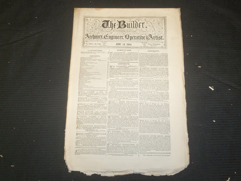 1865 JUNE 24 THE BUILDER ARCHITECT MAGAZINE - ILLUSTRATIONS - ST 415T