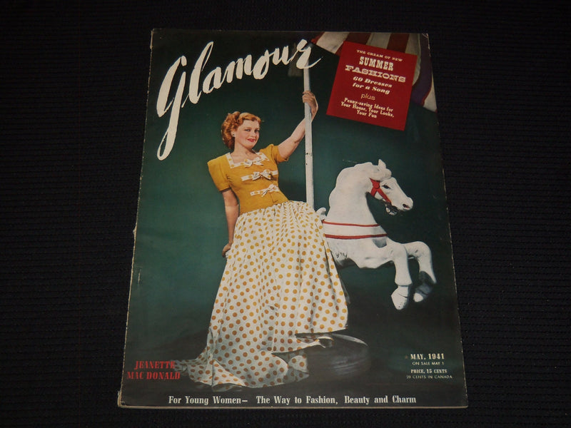 1941 MAY GLAMOUR MAGAZINE - JEANETTE MACDONALD COVER - E 16146
