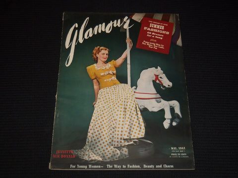 1941 MAY GLAMOUR MAGAZINE - JEANETTE MACDONALD COVER - E 16146