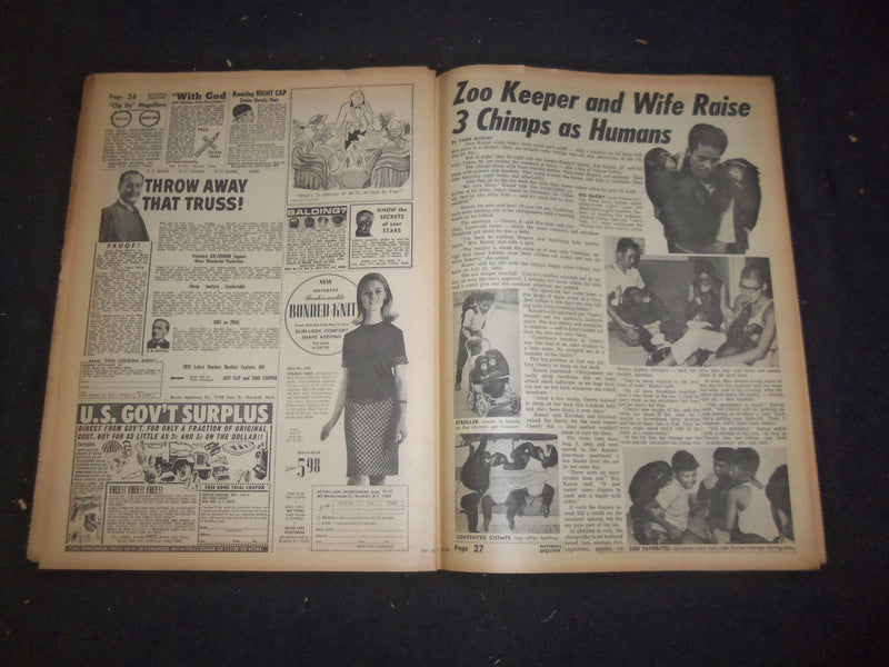 1966 DECEMBER 11 NATIONAL ENQUIRER NEWSPAPER- CLARK GABLE -DEAN MARTIN - NP 7431