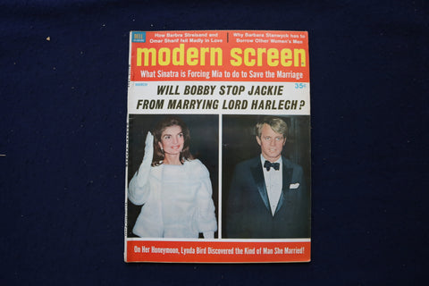 1968 MARCH MODERN SCREEN MAGAZINE - JACKIE & BOBBY KENNEDY COVER - E 18544