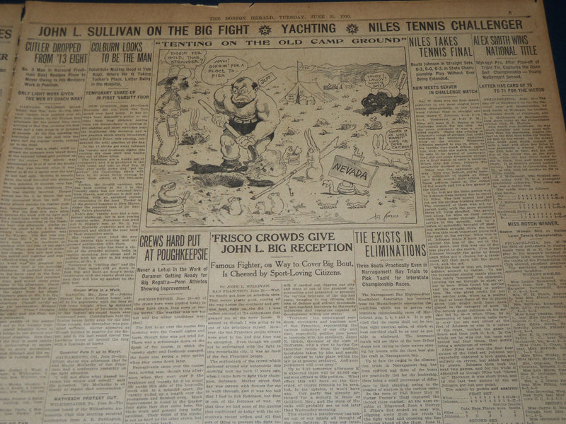 1910 JUNE 21 THE BOSTON HERALD - YOUNG ROOSEVELT & MISS ALEXANDER WED - BH 347