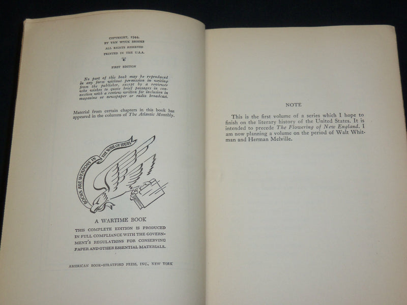 1944 THE WORLD OF WASHINGTON IRVING HARDCOVER BOOK BY BROOKS - KD 6582