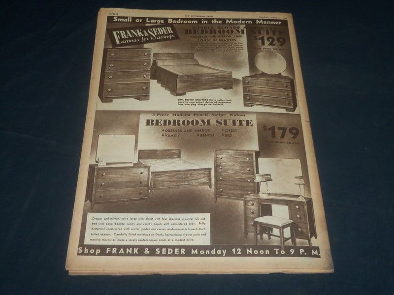 1945 JUNE 17 THE PITTSBURGH PRESS SUNDAY ROTO SECTION - B-29S - JAPAN - NP 4465