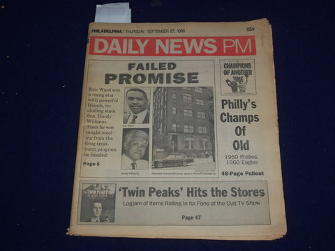 1990 SEPTEMBER 27 PHILADELPHIA DAILY NEWS - PHILLY'S CHAMPS OF OLD - NP 2971