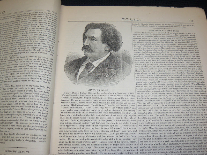 1882-1883 FOLIO MAGAZINE LOT OF 5 - MUSIC - DRAMA - ART & LITERATURE - NP 2965H