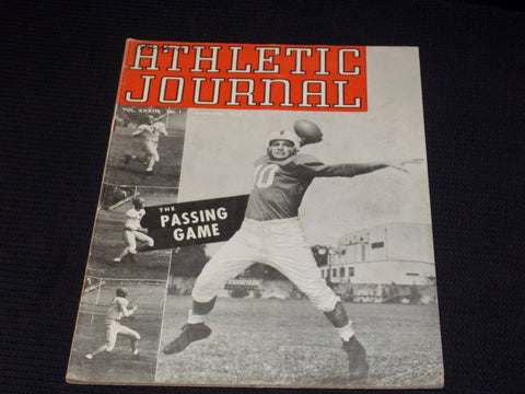 1952 SEPTEMBER ATHLETIC JOURNAL MAGAZINE - THE PASSING GAME FRONT COVER - E 6384
