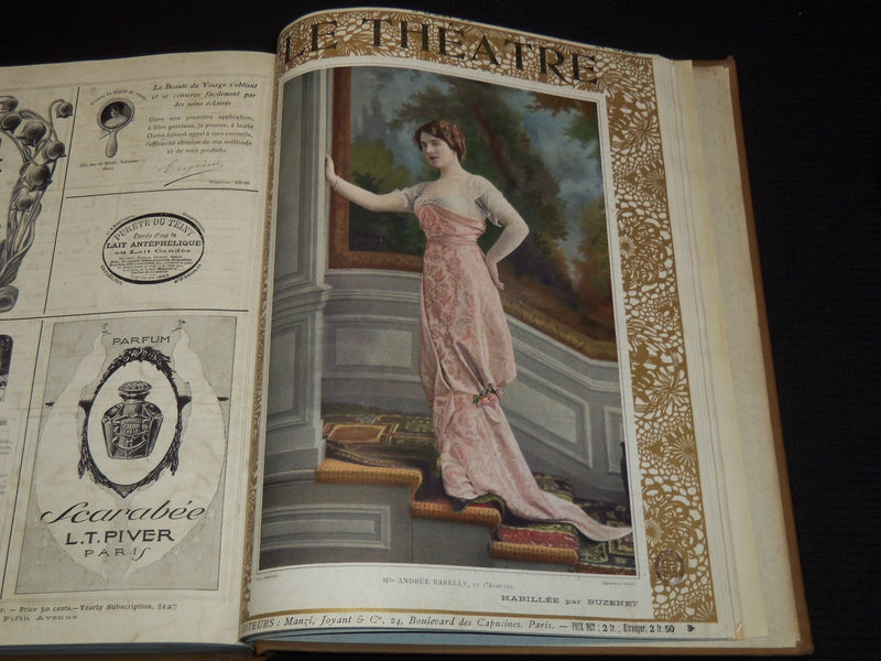 1912 JANUARY-JUNE LE THEATRE MAGAZINE BOUND VOLUME - 12 ISSUES - KD 2278D