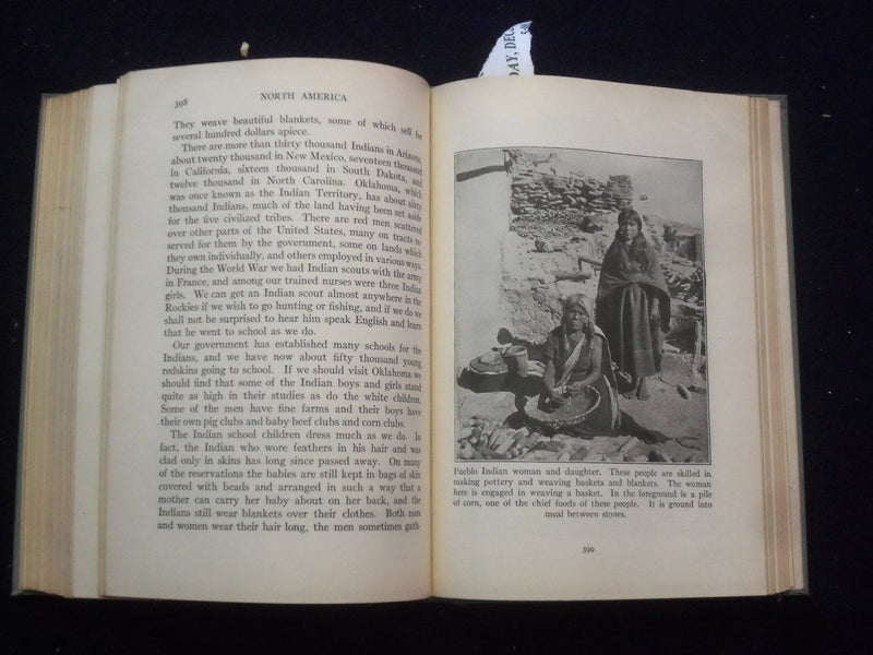 1931 CARPENTER'S NEW GEOGRAPHICAL READER-NORTH AMERICA- HARDCOVER BOOK - KD 8460