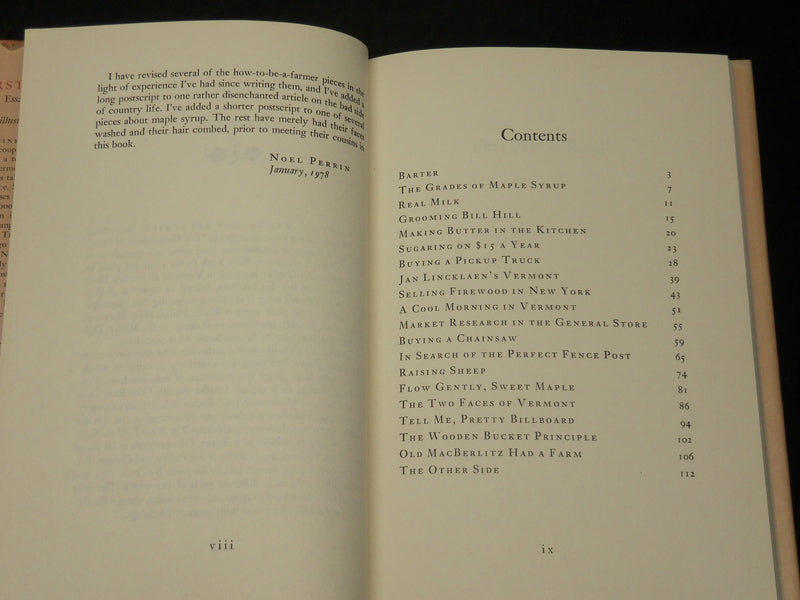 1979 FIRST PERSON RURAL HARDCOVER BOOK BY NOEL PERRIN - KD 2755U