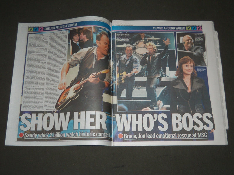 2012 DEC 13 NEW YORK DAILY NEWS - SHELTER FROM THE STORM - SPRINGSTEEN- NP 2454
