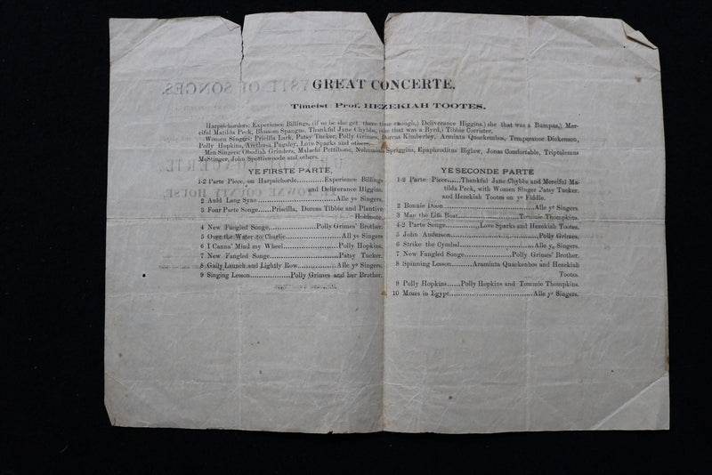 1876 FEBRUARY 24 A LYSTE OF SONGES - GRANDE CONCERTE - K 2859