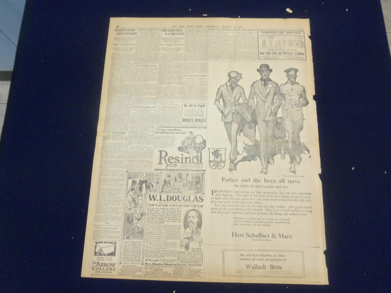 1918 MARCH 28 NEW YORK TIMES - BRITISH BEAT GERMANS BACK - NT 8157