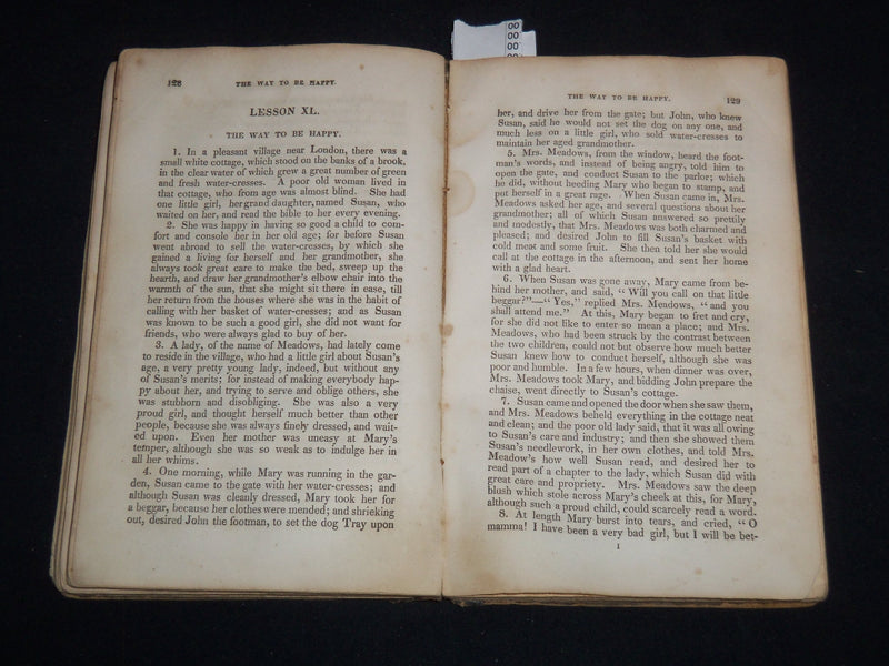 1853 ANGELL'S READER THE CHILD'S FOURTH BOOK - NEW EDITION - KD 4814M