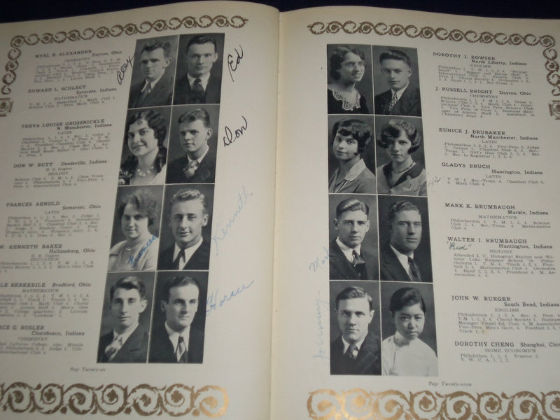 1930 THE AURORA MANCHESTER COLLEGE YEARBOOK - INDIANA - GREAT PHOTOS - YB 481