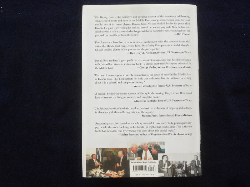 2004 THE MISSING PEACE HARDCOVER BOOK BY DENNIS ROSS - SIGNED - KD 9305