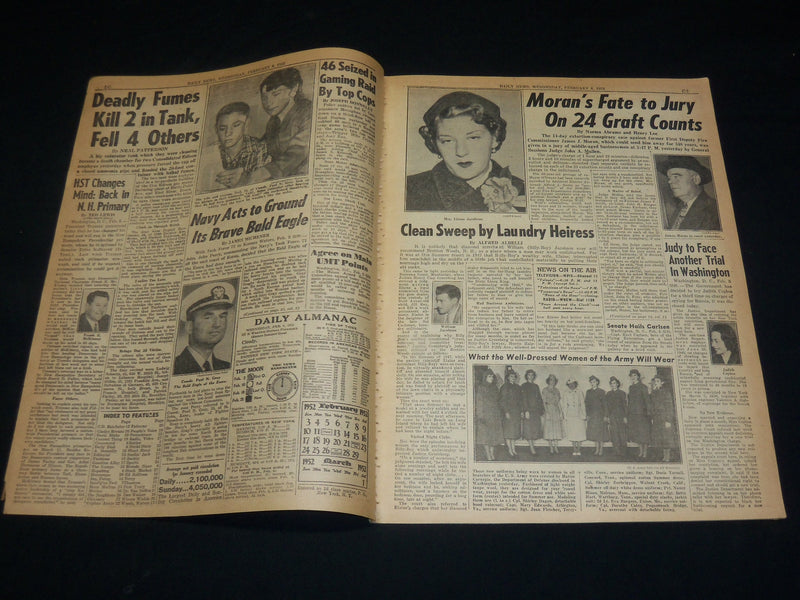 1952 FEBRUARY 6 NEW YORK DAILY NEWS - MORAN RACKET CASE TO JURY - NP 5402