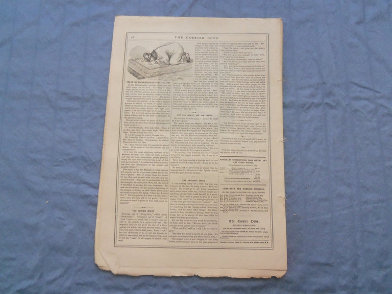 1873-1877 CARRIER DOVE NEWSPAPER -PROTESTAND EPISCOPAL CHURCH-LOT OF 60- NP 8413