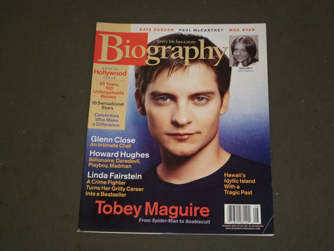 2003 AUGUST BIOGRAPHY MAGAZINE - TOBEY MAGUIRE COVER - B 3763