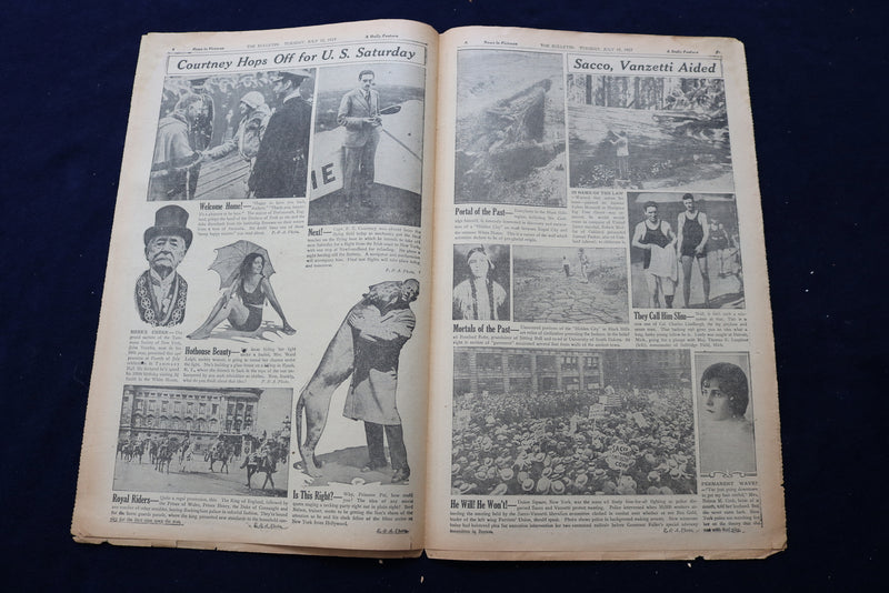 1927 JULY 12 SAN FRANCISCO BULLETIN NEWSPAPER - CITY WELCOMES FLIERS - NP 8894