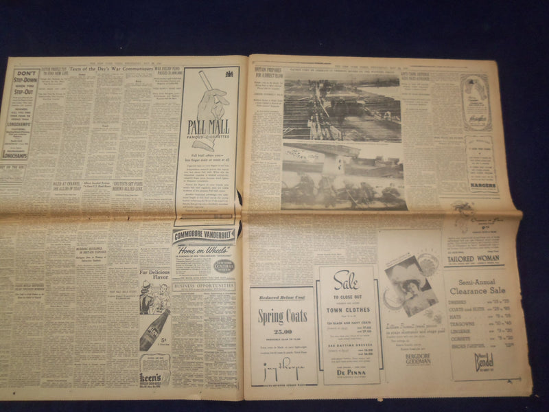 1940 MAY 22 NEW YORK TIMES - NAZIS AT CHANNEL, TRAP ALLIES IN BELGIUM - NP 6495