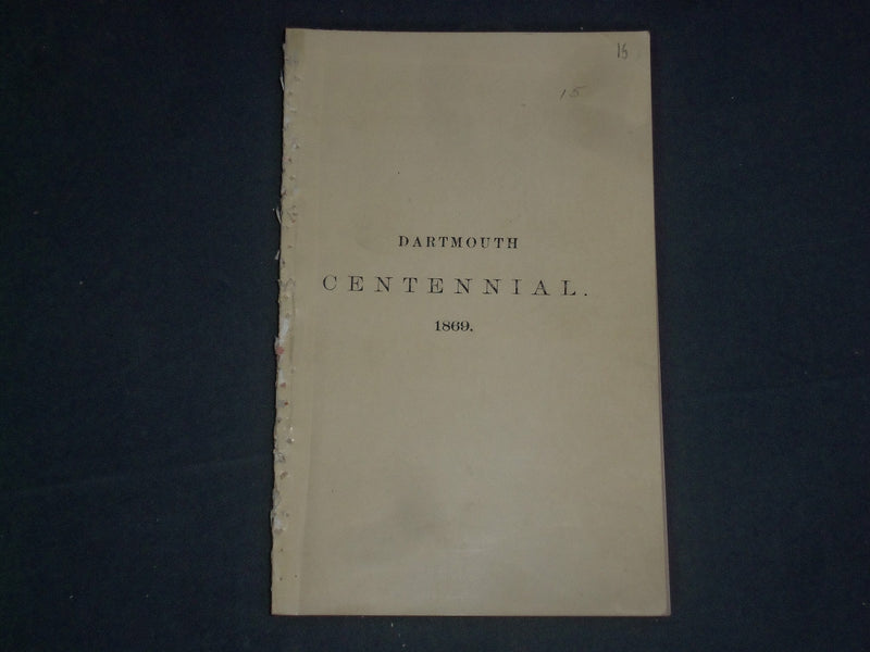 1869 DARTMOUTH COLLEGE CENTENNIAL CELEBRATION - J 4393