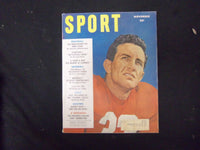 1950 NOVEMBER SPORT MAGAZINE - HARRY AGGANIS COVER - GREAT PHOTOS - ST 3533