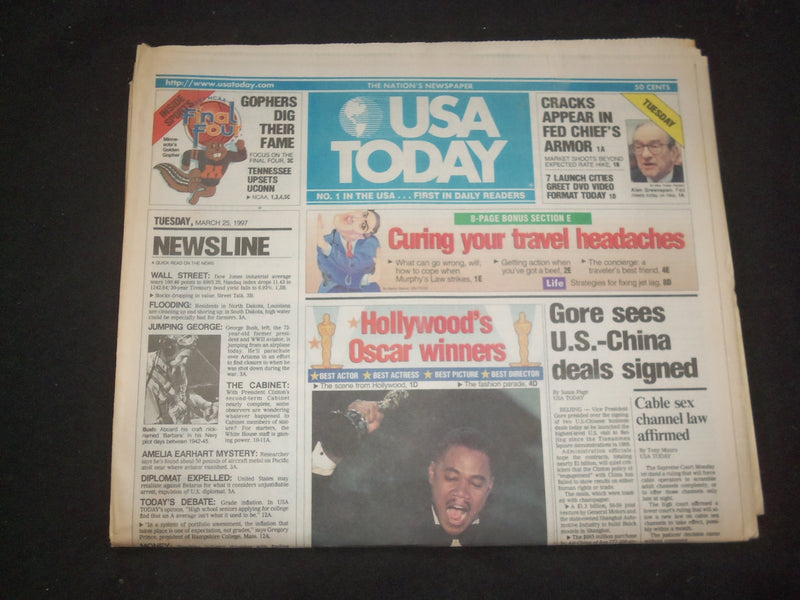 1997 MARCH 25 USA TODAY NEWSPAPER - GORE SEES U.S.-CHINA DEALS SIGNED - NP 7858
