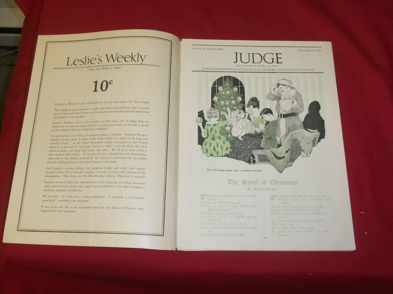 1921 DECEMBER 24 JUDGE MAGAZINE - A CHRISTMAS EAVESDROPPER - B 6103