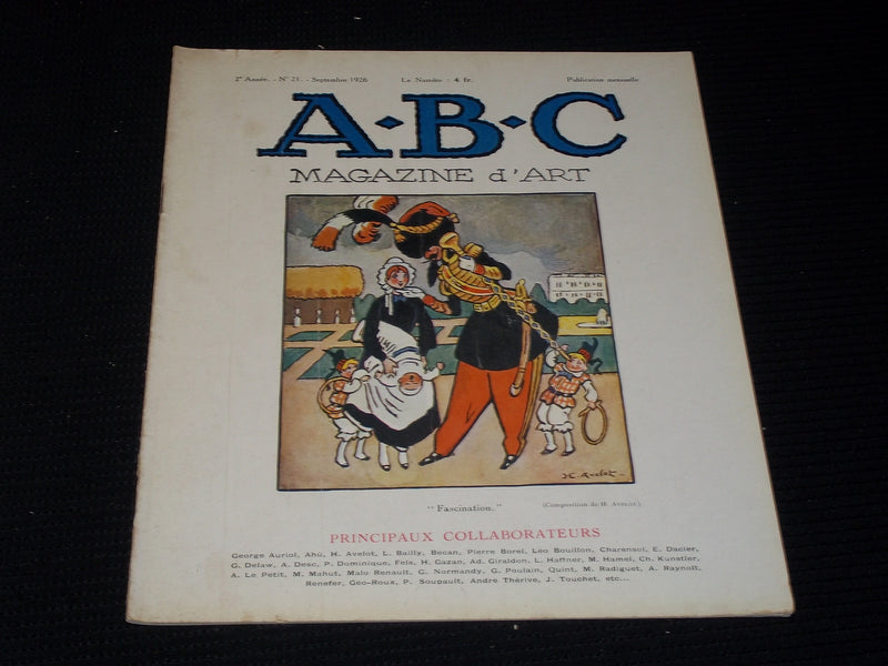 1926 SEPTEMBER A.B.C. MAGAZINE D'ART MAGAZINE - NICE FRENCH ART ISSUE - E 3423